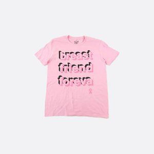 JEM COLLECTIVE Light Pink Breast Friend Forever Cancer Awareness Tshirt Medium